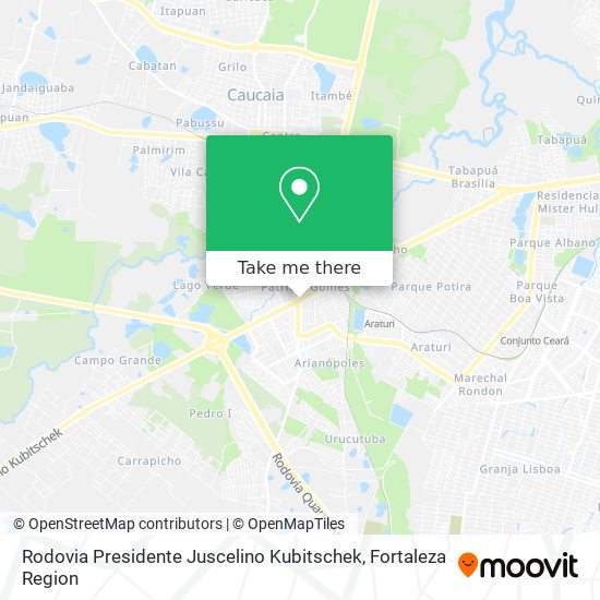 Rodovia Presidente Juscelino Kubitschek map