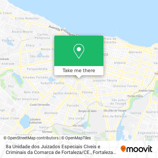 8a Unidade dos Juizados Especiais Cíveis e Criminais da Comarca de Fortaleza / CE. map