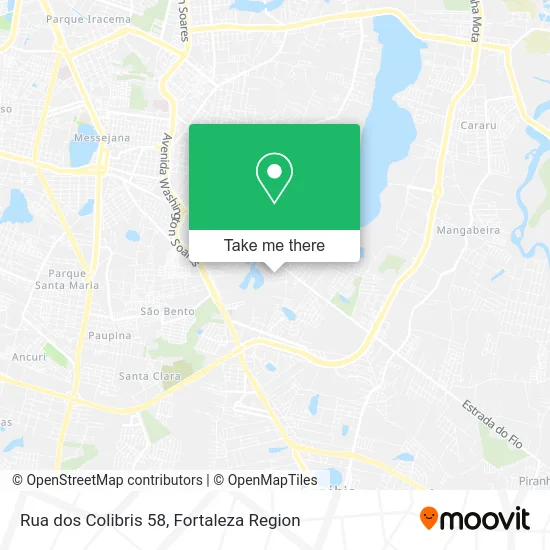 Rua dos Colibris 58 map