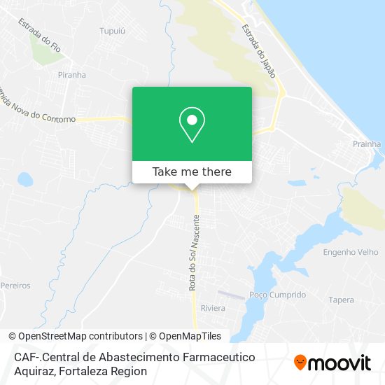 Mapa CAF-.Central de Abastecimento Farmaceutico Aquiraz