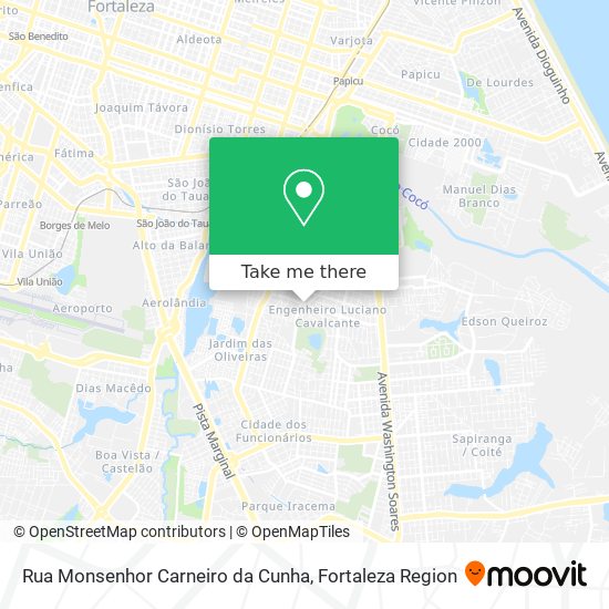 Mapa Rua Monsenhor Carneiro da Cunha