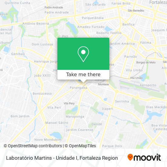 Laboratório Martins - Unidade I map