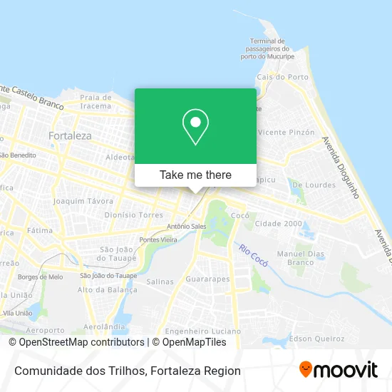 Comunidade dos Trilhos map