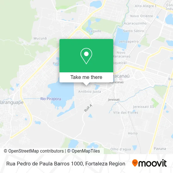 Rua Pedro de Paula Barros 1000 map