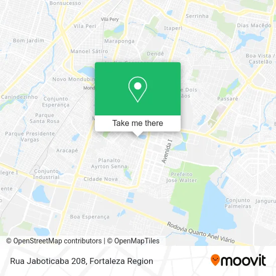 Rua Jaboticaba 208 map