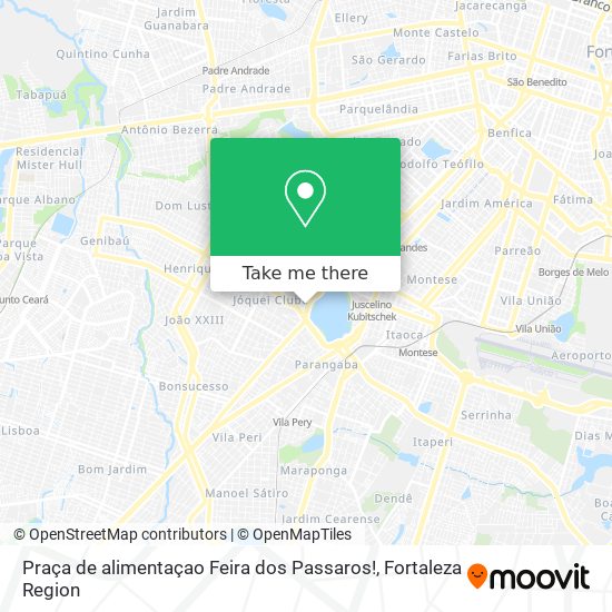 Praça de alimentaçao Feira dos Passaros! map