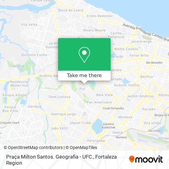 Praça Milton Santos. Geografia - UFC. map