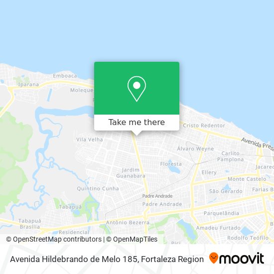 Mapa Avenida Hildebrando de Melo 185