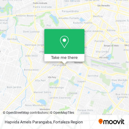 Hapvida Amels Parangaba map