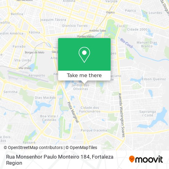 Rua Monsenhor Paulo Monteiro 184 map
