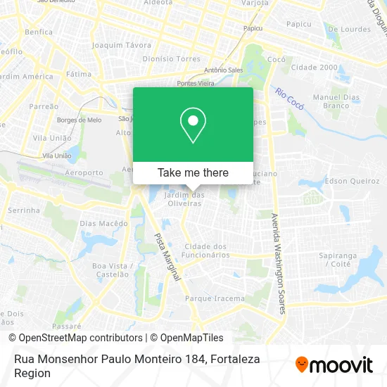 Rua Monsenhor Paulo Monteiro 184 map