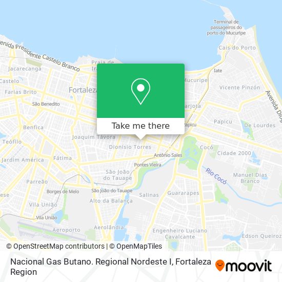Nacional Gas Butano. Regional Nordeste I map