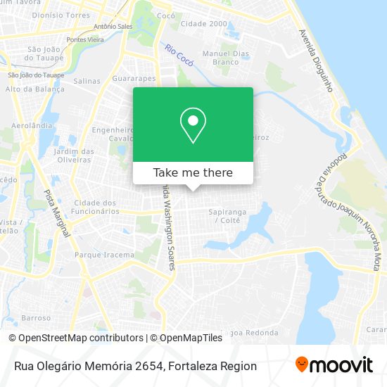 Mapa Rua Olegário Memória 2654