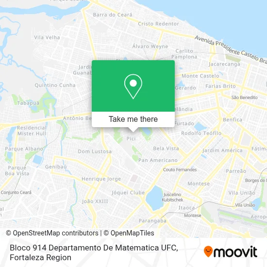 Bloco 914 Departamento De Matematica UFC map