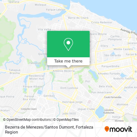 Mapa Bezerra de Menezes / Santos Dumont