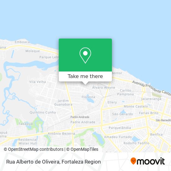 Mapa Rua Alberto de Oliveira