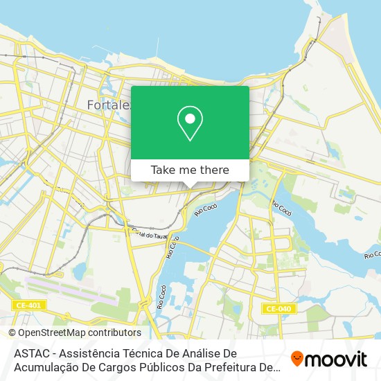 Mapa ASTAC - Assistência Técnica De Análise De Acumulação De Cargos Públicos Da Prefeitura De Fortaleza