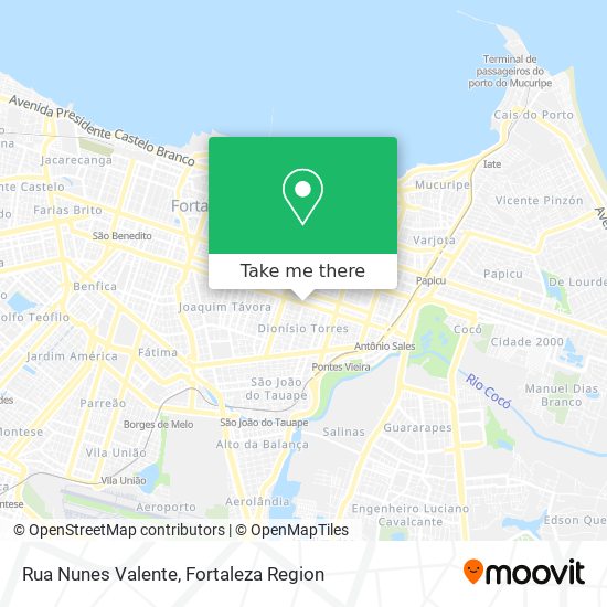 Mapa Rua Nunes Valente
