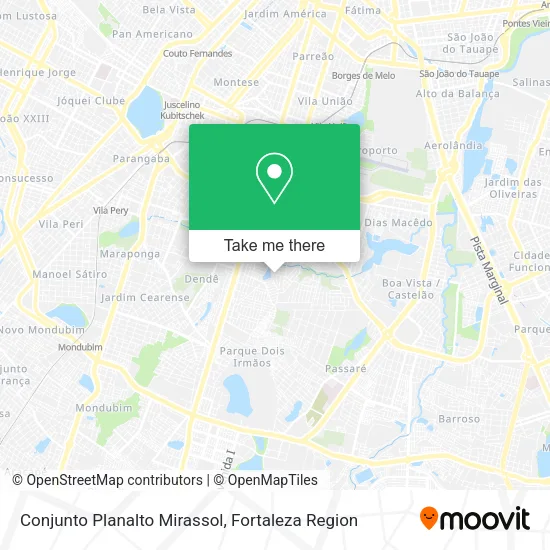 Conjunto Planalto Mirassol map