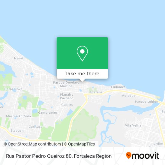 Rua Pastor Pedro Queiroz 80 map