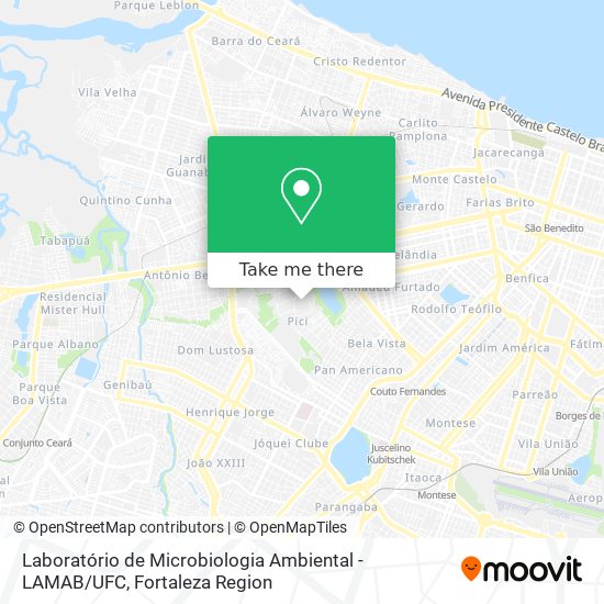Laboratório de Microbiologia Ambiental - LAMAB / UFC map