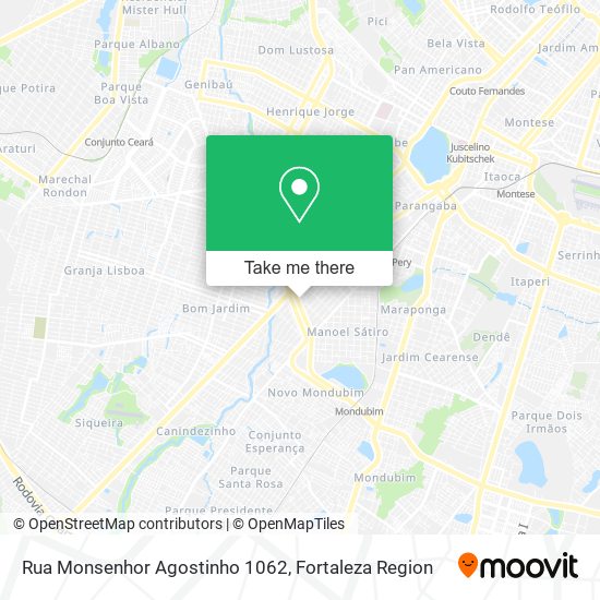 Rua Monsenhor Agostinho 1062 map