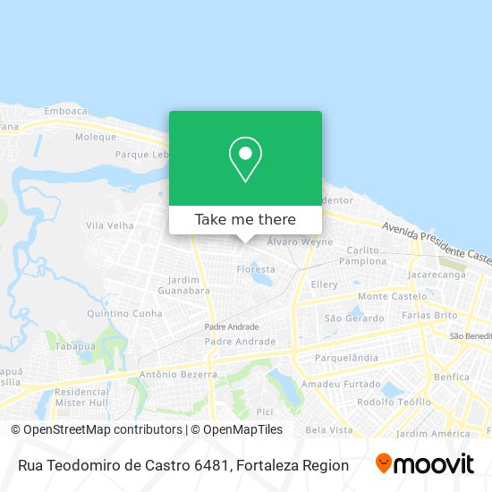 Mapa Rua Teodomiro de Castro 6481