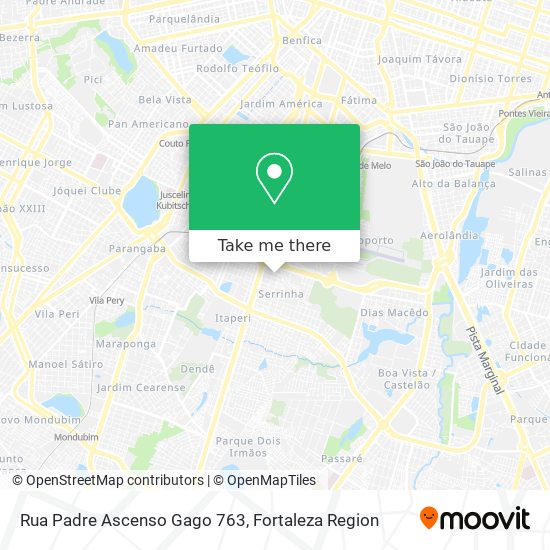 Rua Padre Ascenso Gago 763 map