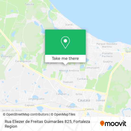 Mapa Rua Eliezer de Freitas Guimarães 825