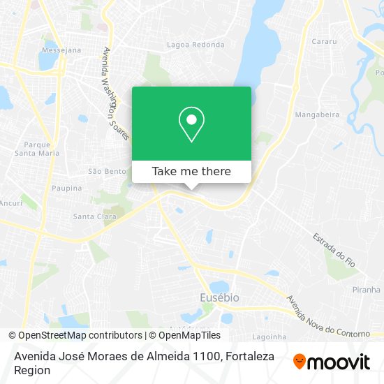 Avenida José Moraes de Almeida 1100 map