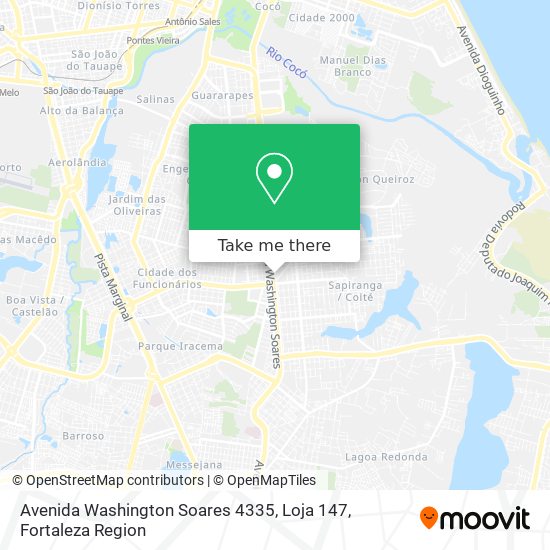 Mapa Avenida Washington Soares 4335, Loja 147