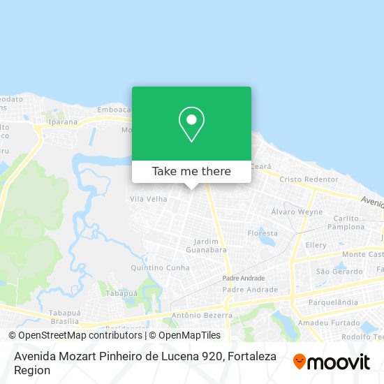Avenida Mozart Pinheiro de Lucena 920 map