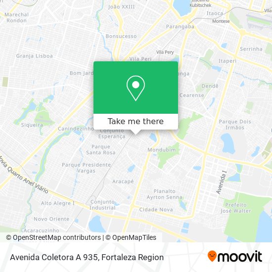 Avenida Coletora A 935 map