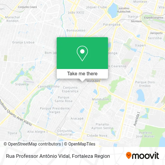 Rua Professor Antônio Vidal map