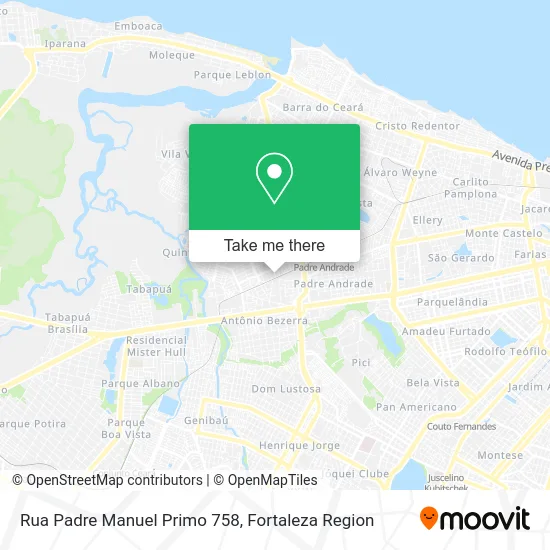 Rua Padre Manuel Primo 758 map