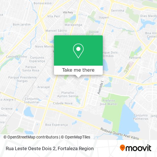 Rua Leste Oeste Dois 2 map