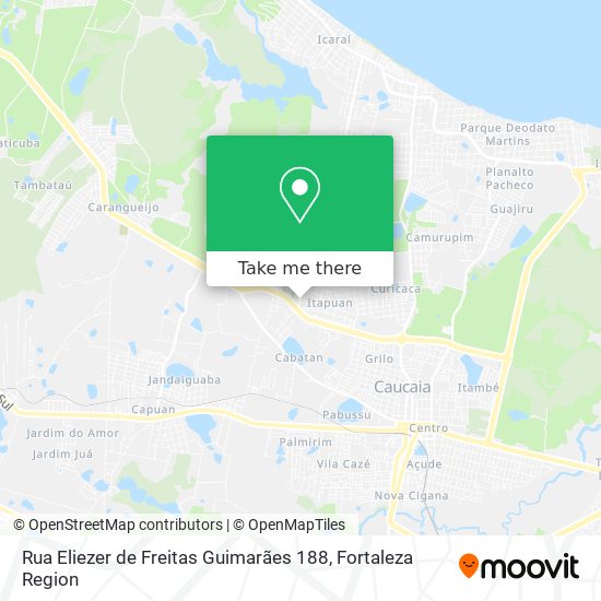 Mapa Rua Eliezer de Freitas Guimarães 188