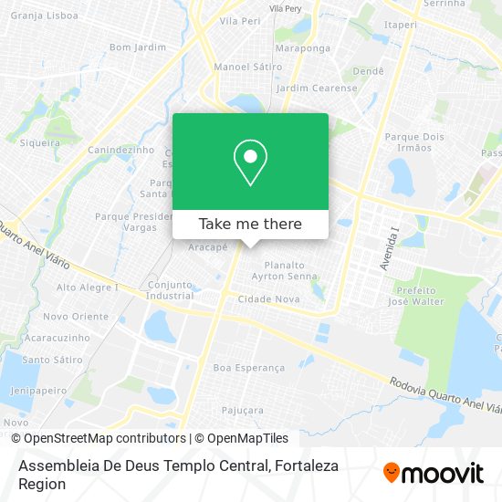 Mapa Assembleia De Deus Templo Central