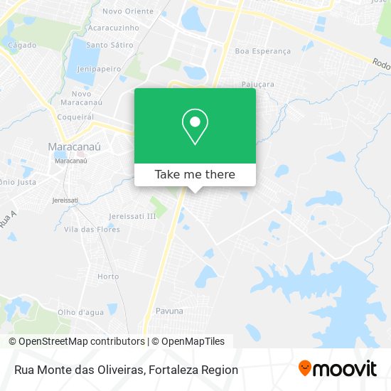 Mapa Rua Monte das Oliveiras