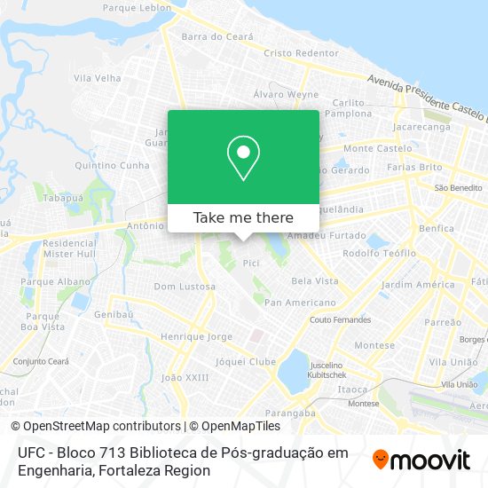 UFC - Bloco 713 Biblioteca de Pós-graduação em Engenharia map