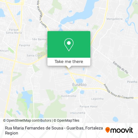 Rua Maria Fernandes de Sousa - Guaribas map