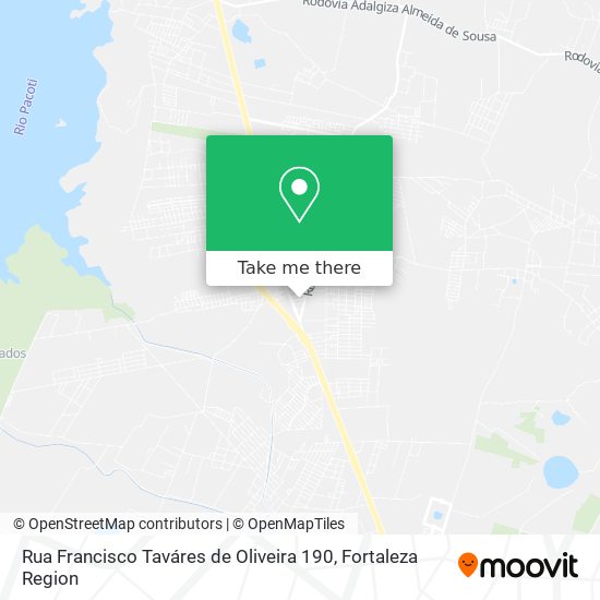 Mapa Rua Francisco Taváres de Oliveira 190