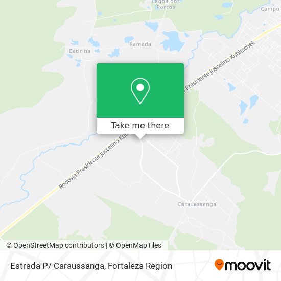 Estrada P/ Caraussanga map