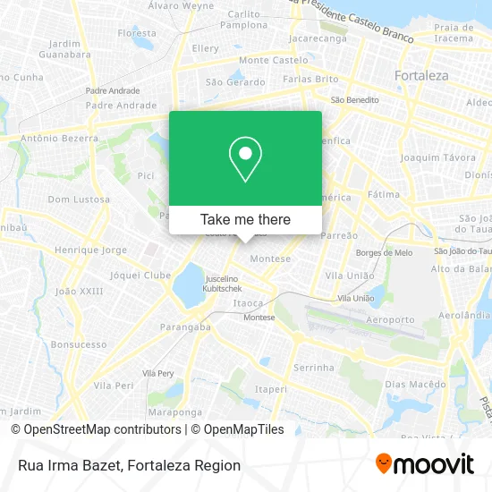 Rua Irma Bazet map