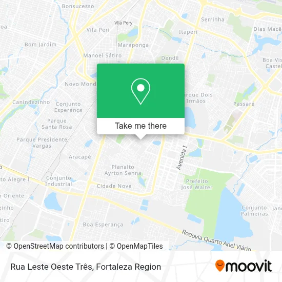 Rua Leste Oeste Três map
