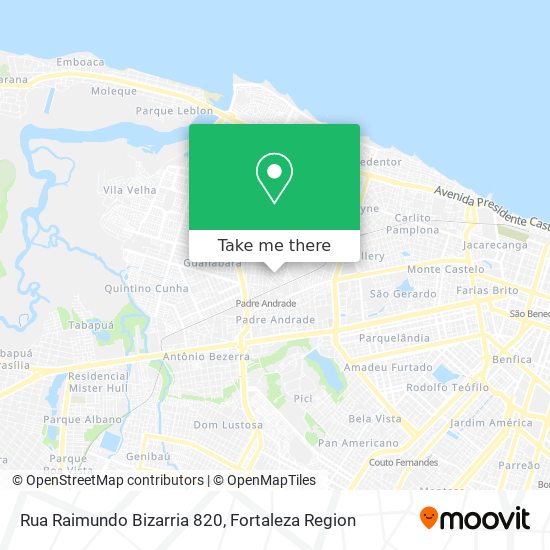 Mapa Rua Raimundo Bizarria 820