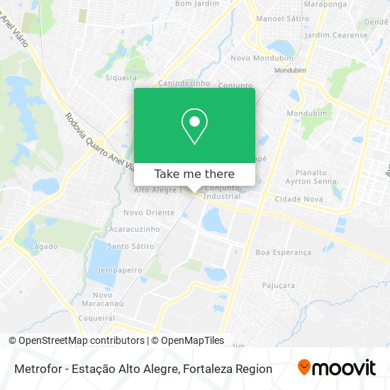 Metrofor - Estação Alto Alegre map
