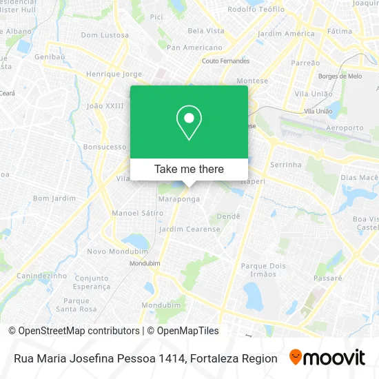 Rua Maria Josefina Pessoa 1414 map