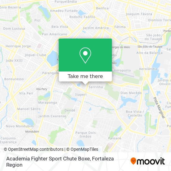 Mapa Academia Fighter Sport Chute Boxe