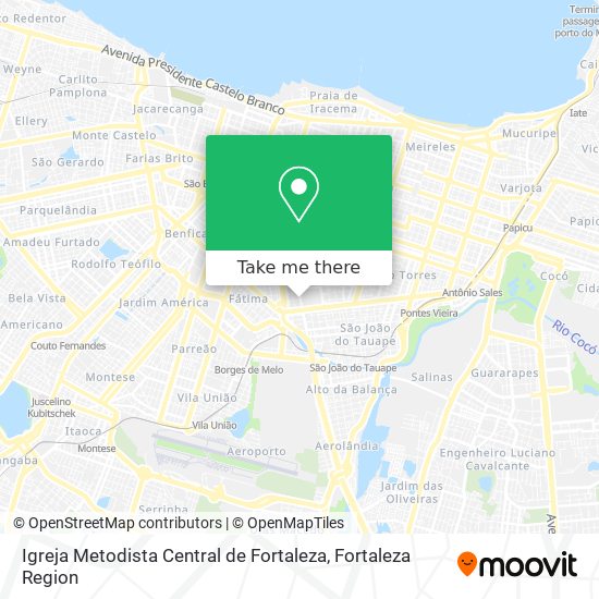 Mapa Igreja Metodista Central de Fortaleza